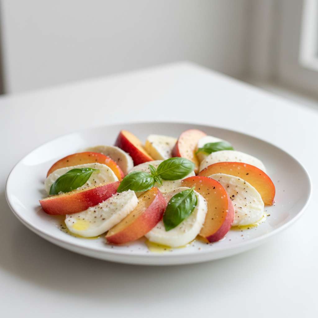 Peach Caprese Salad 2 Peach Caprese Salad