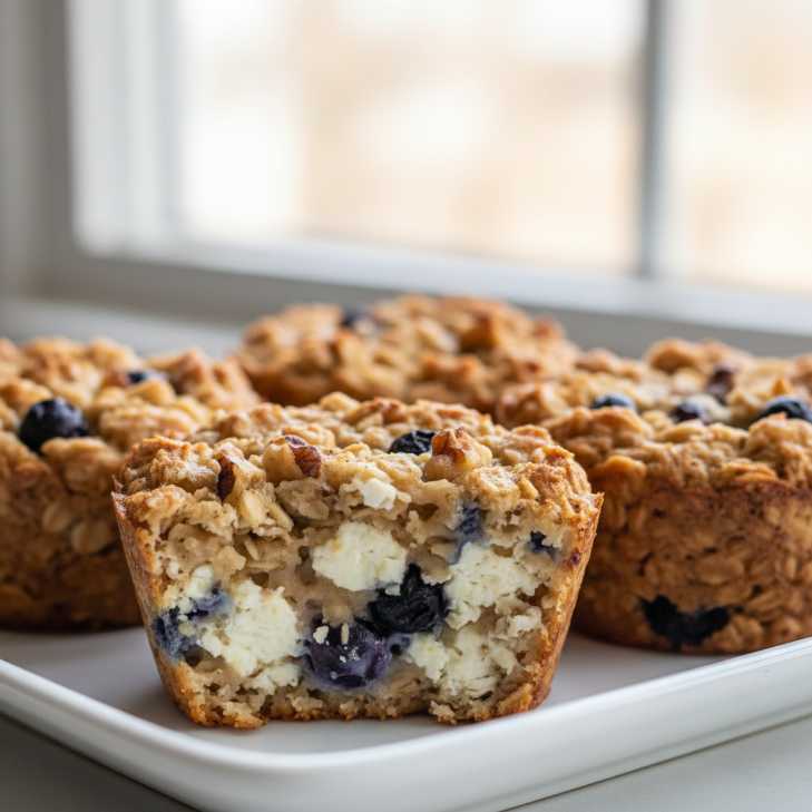 protein packed cottage cheese baked oatmeal cups featured - Protein packed cottage cheese baked oatmeal cups