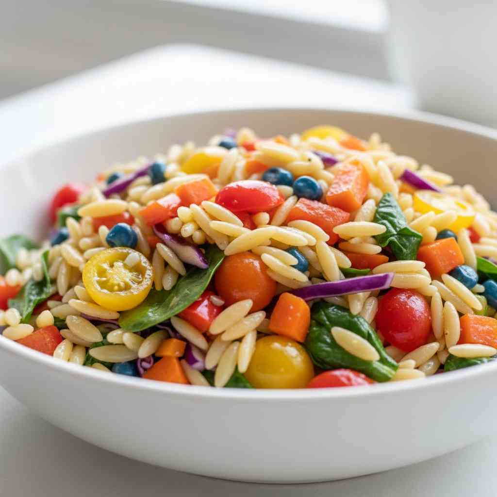 Rainbow Orzo Salad