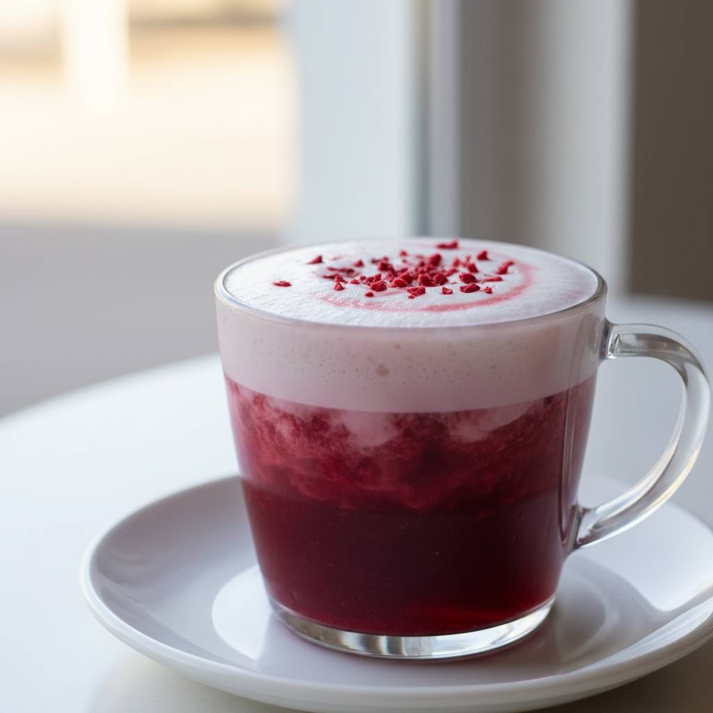 Raspberry Hibiscus Latte