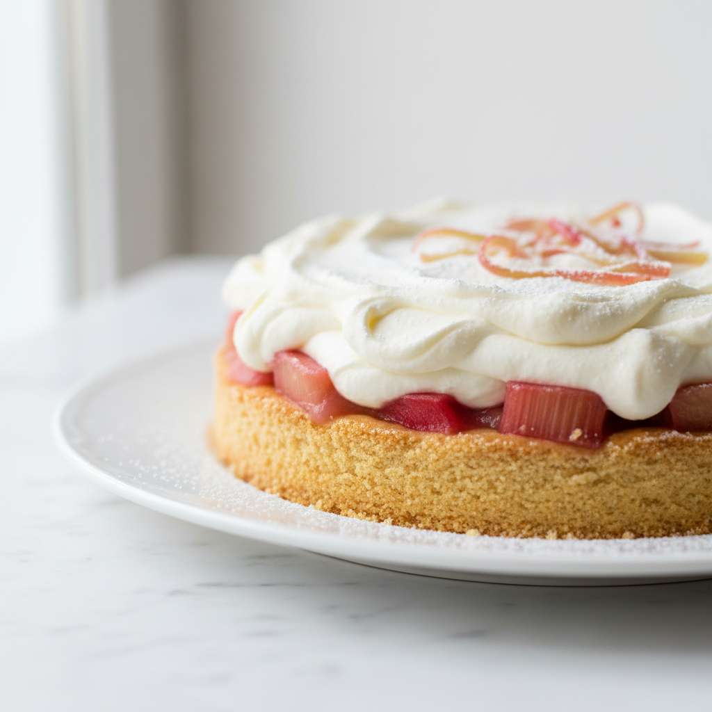 Rhabarber Sahne Torte