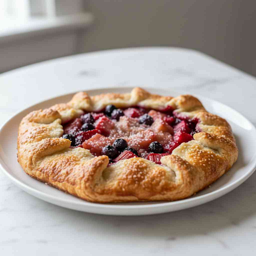 Rhubarb Blueberry Galette