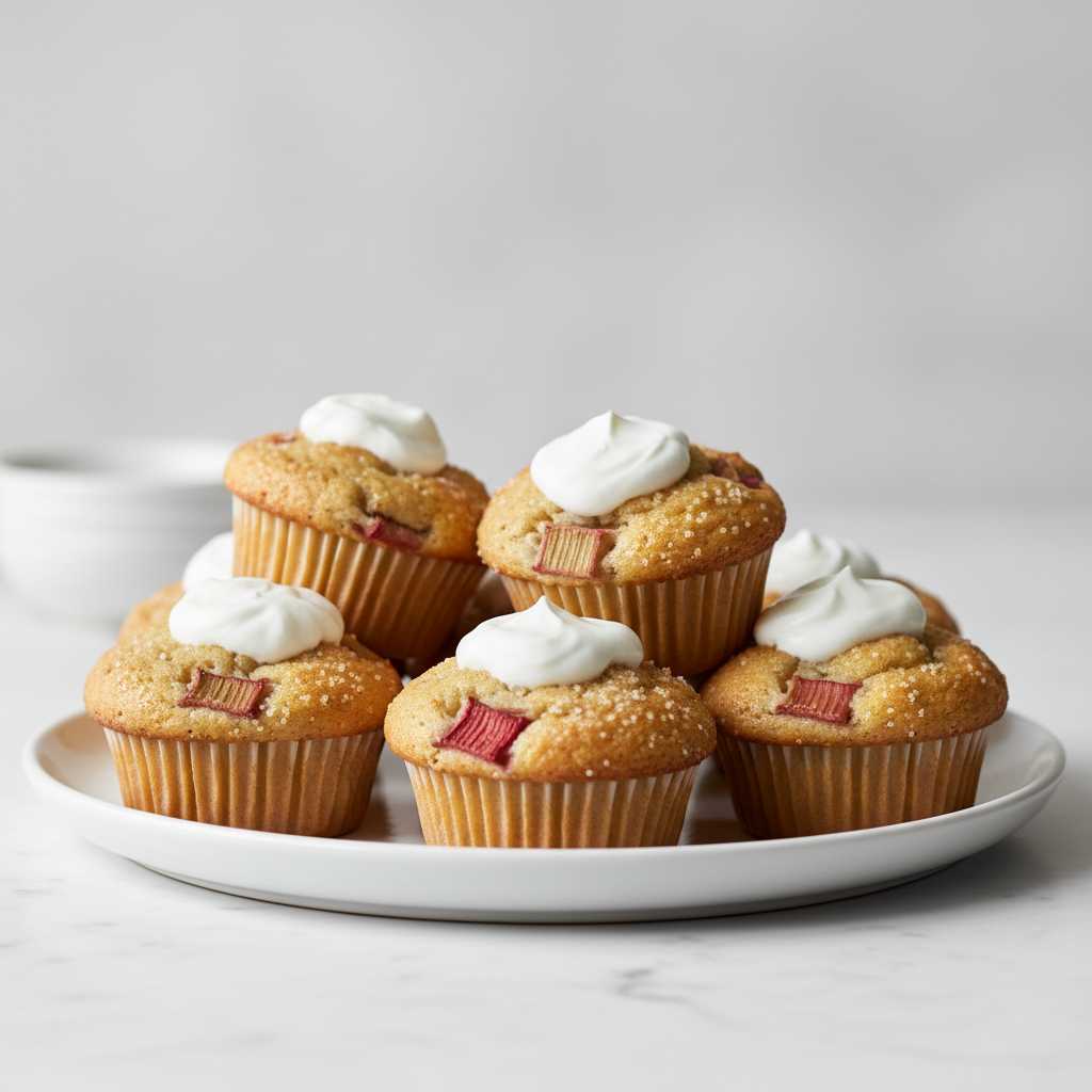 Rhubarb Muffins with Greek Yogurt 2 Rhubarb Muffins with Greek Yogurt