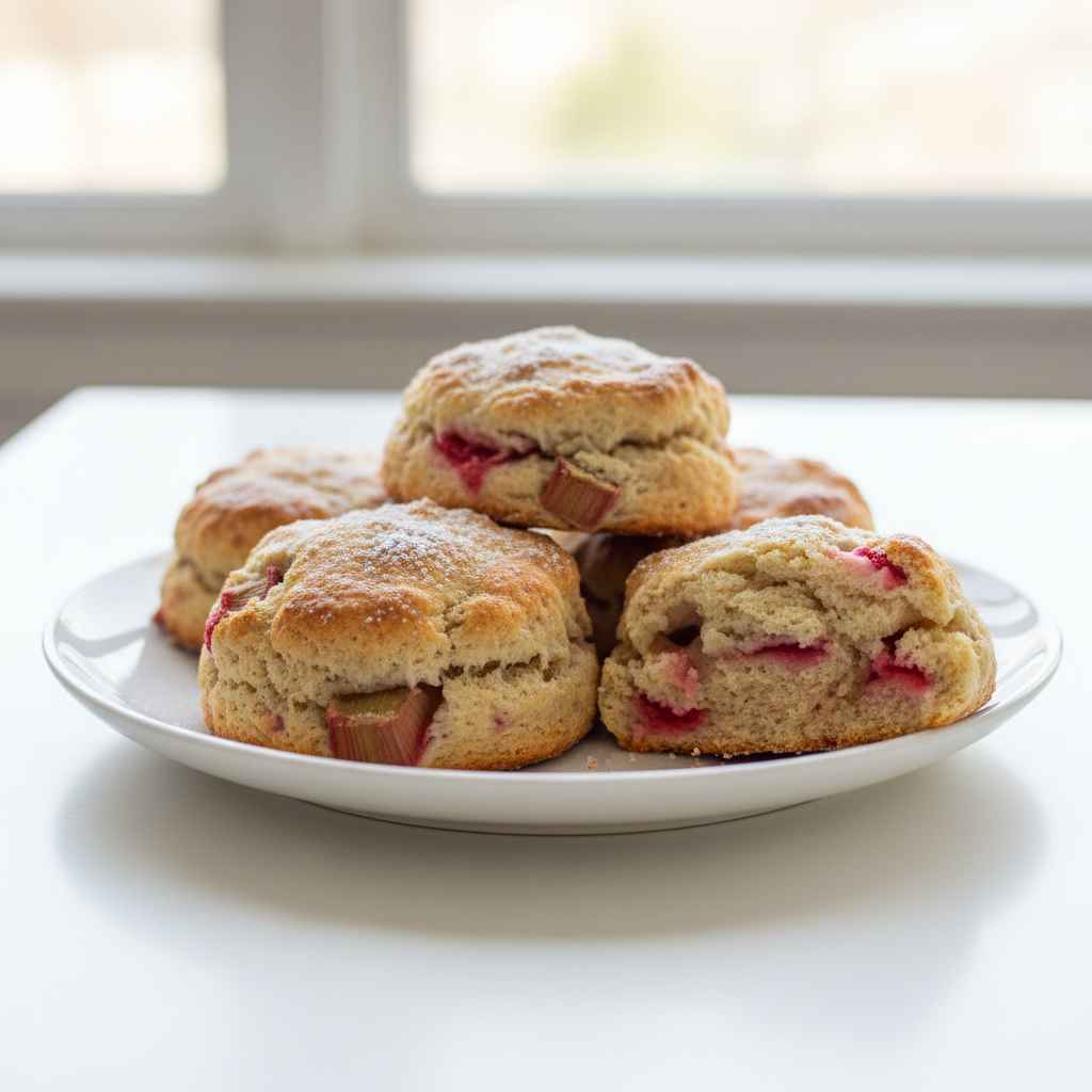 Rhubarb Scones For Breakfast