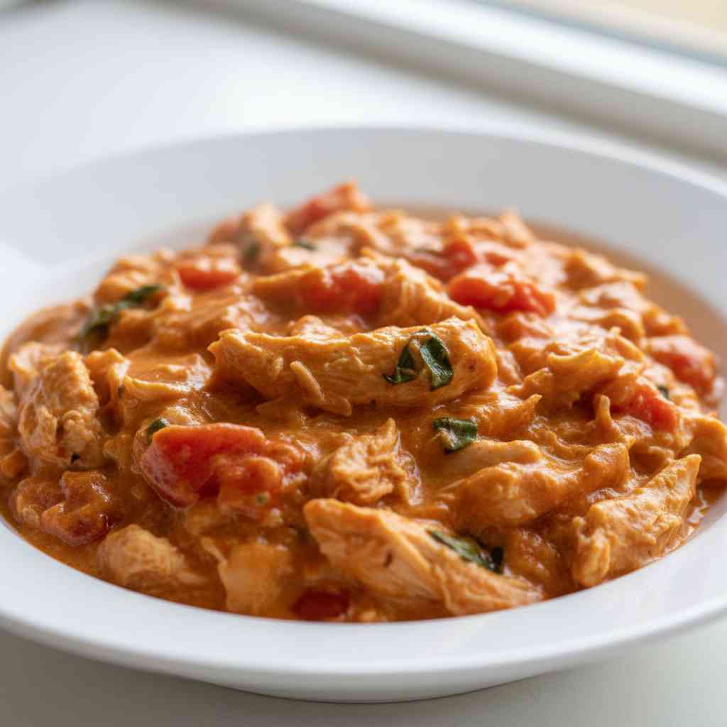 Slow Cooker Creamy Tomato Basil Chicken