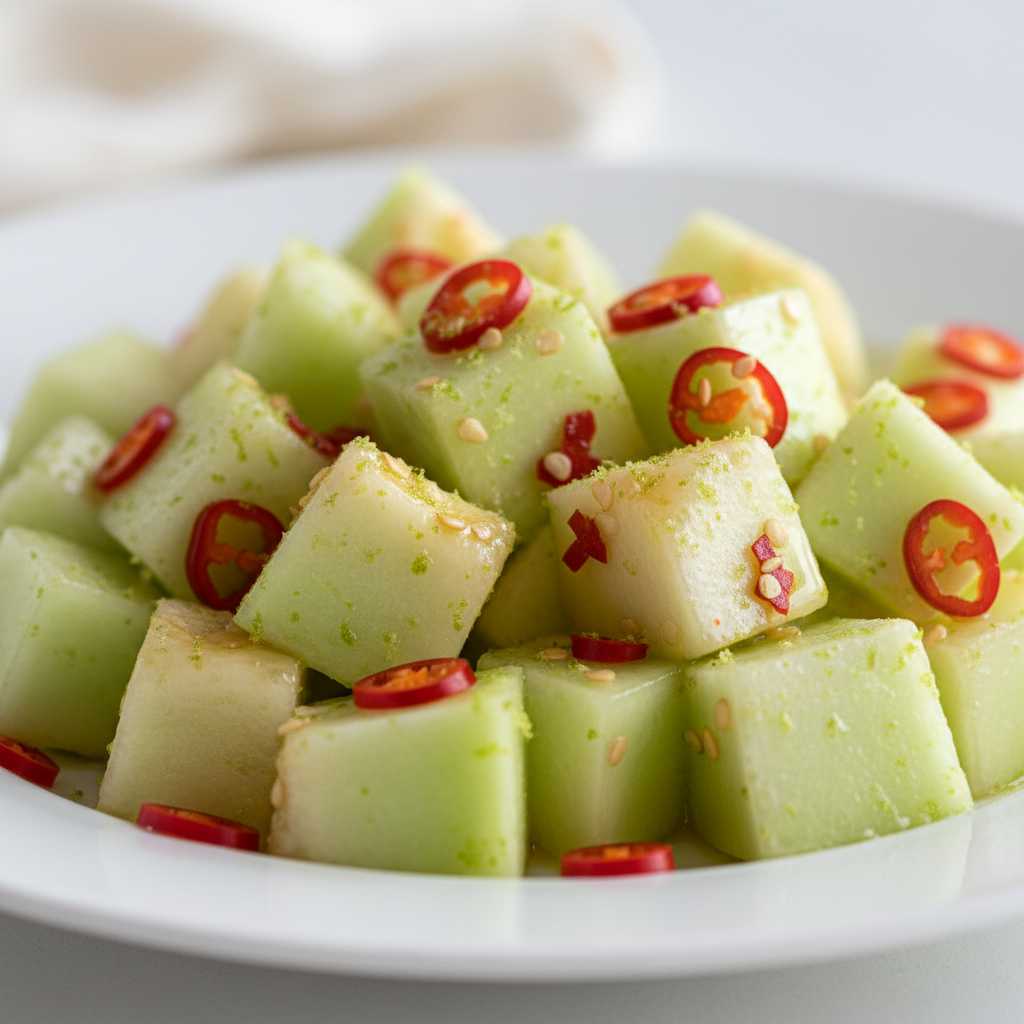 spicy honeydew chili lime salad (swicy trend)