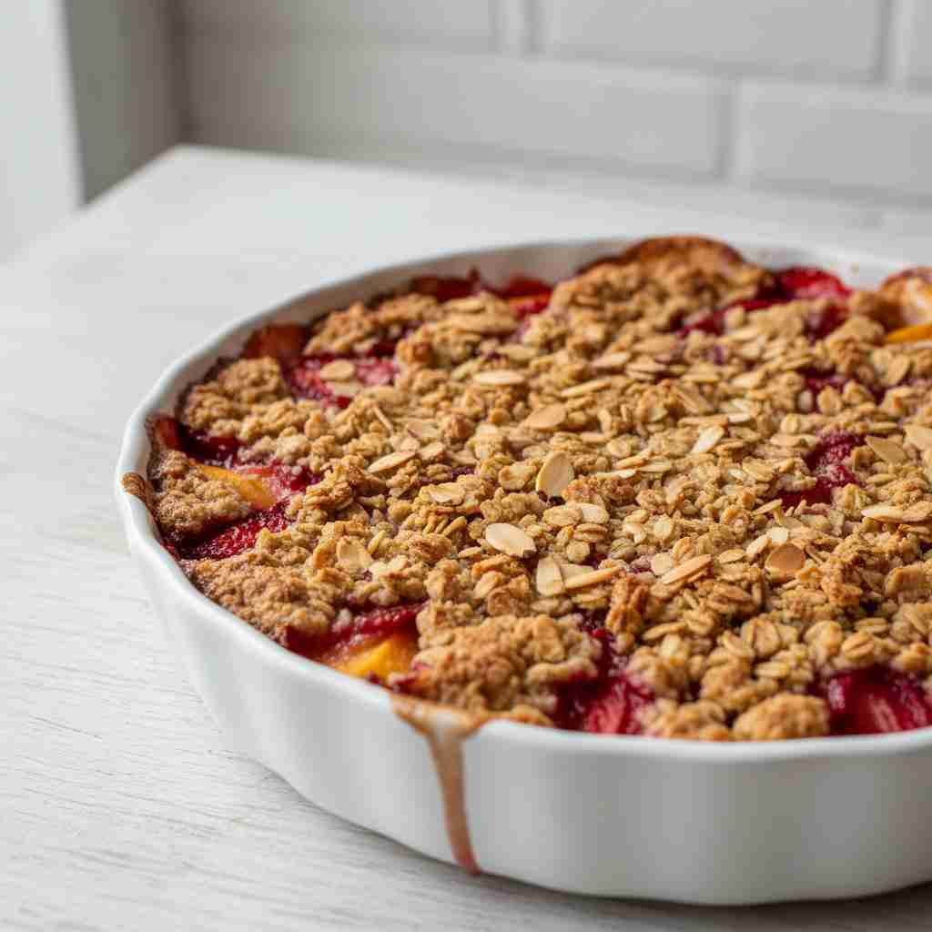 Strawberry Peach Crisp 2 Strawberry Peach Crisp