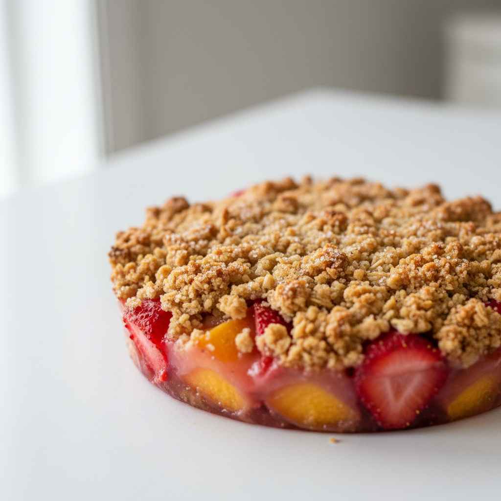 Strawberry Peach Crisp Dessert