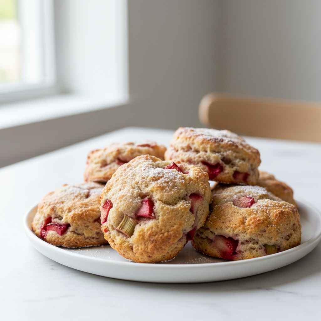 Strawberry Rhubarb Scones 2 Strawberry Rhubarb Scones