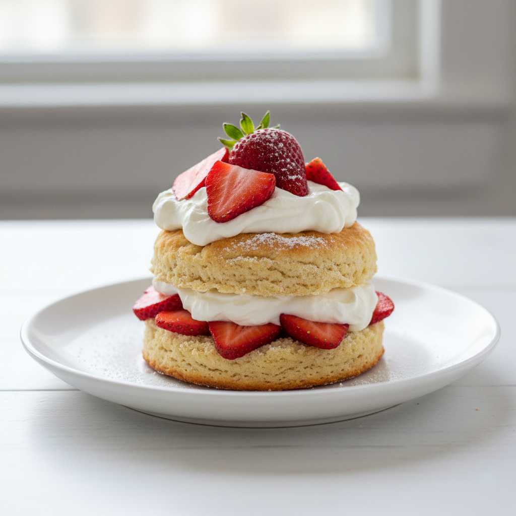 strawberry shortcake with whipped cream