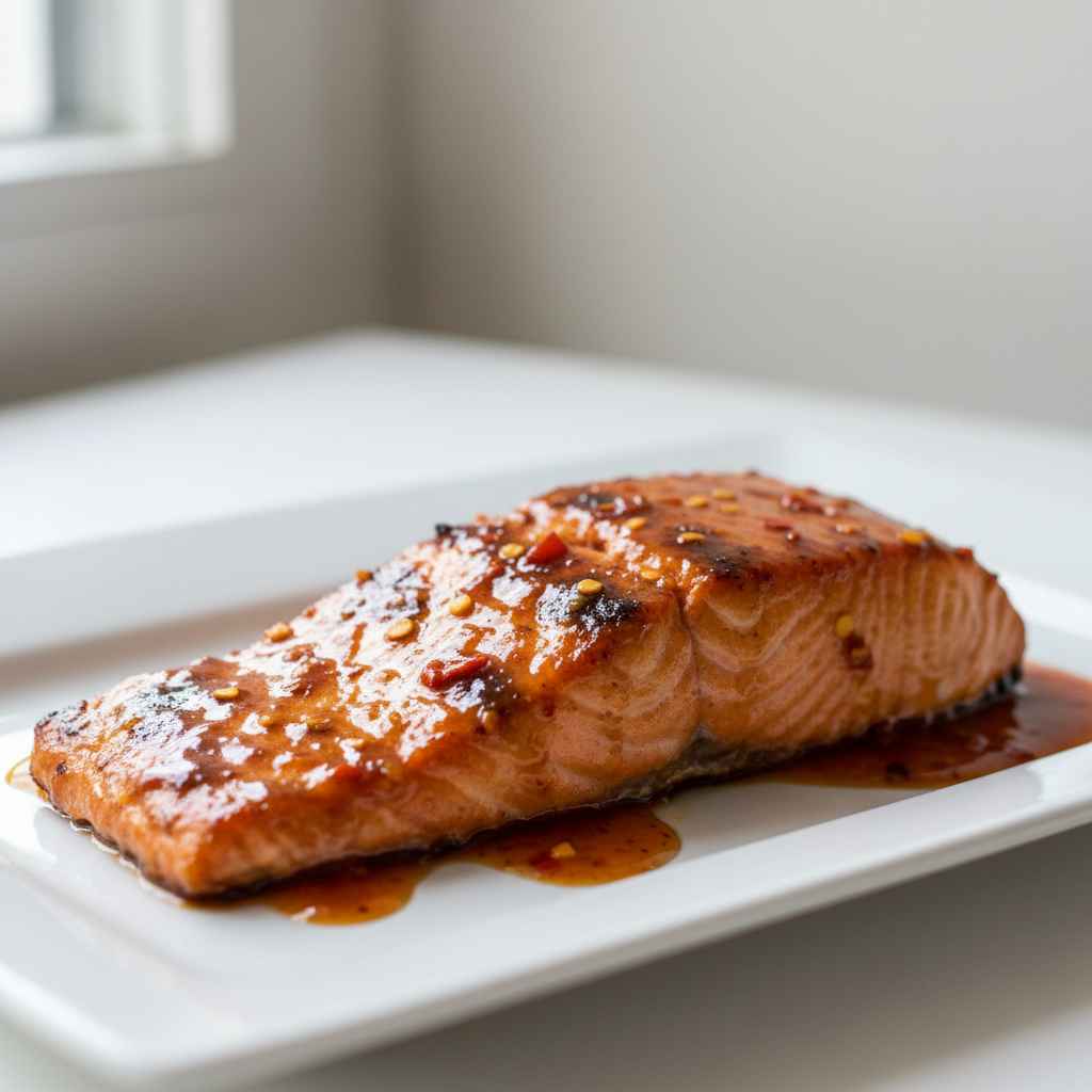 sweet and spicy grilled salmon glaze