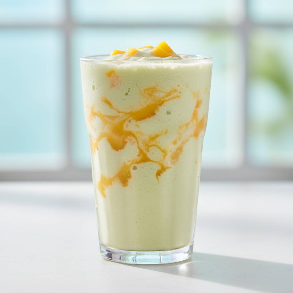 tropical honeydew smoothie with mango and protein