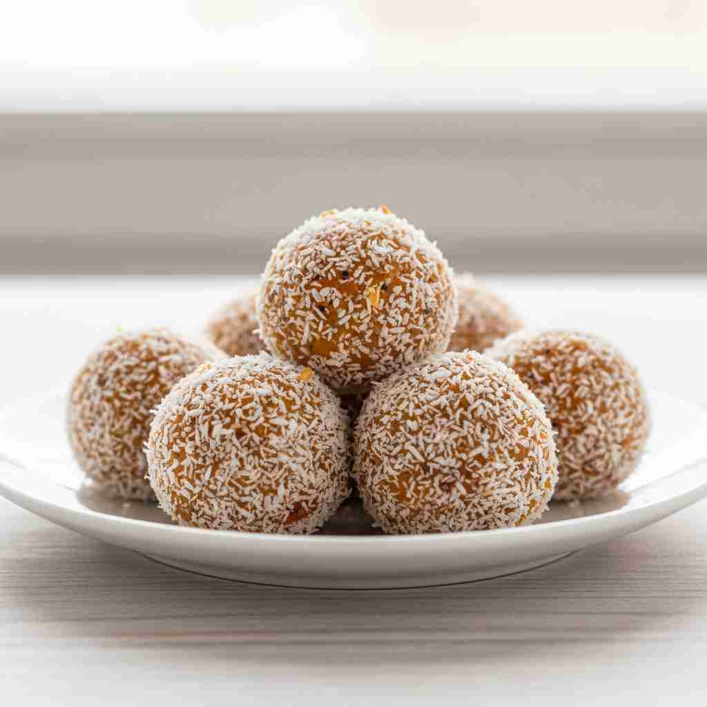 Apricot Coconut Balls 2 Apricot Coconut Balls
