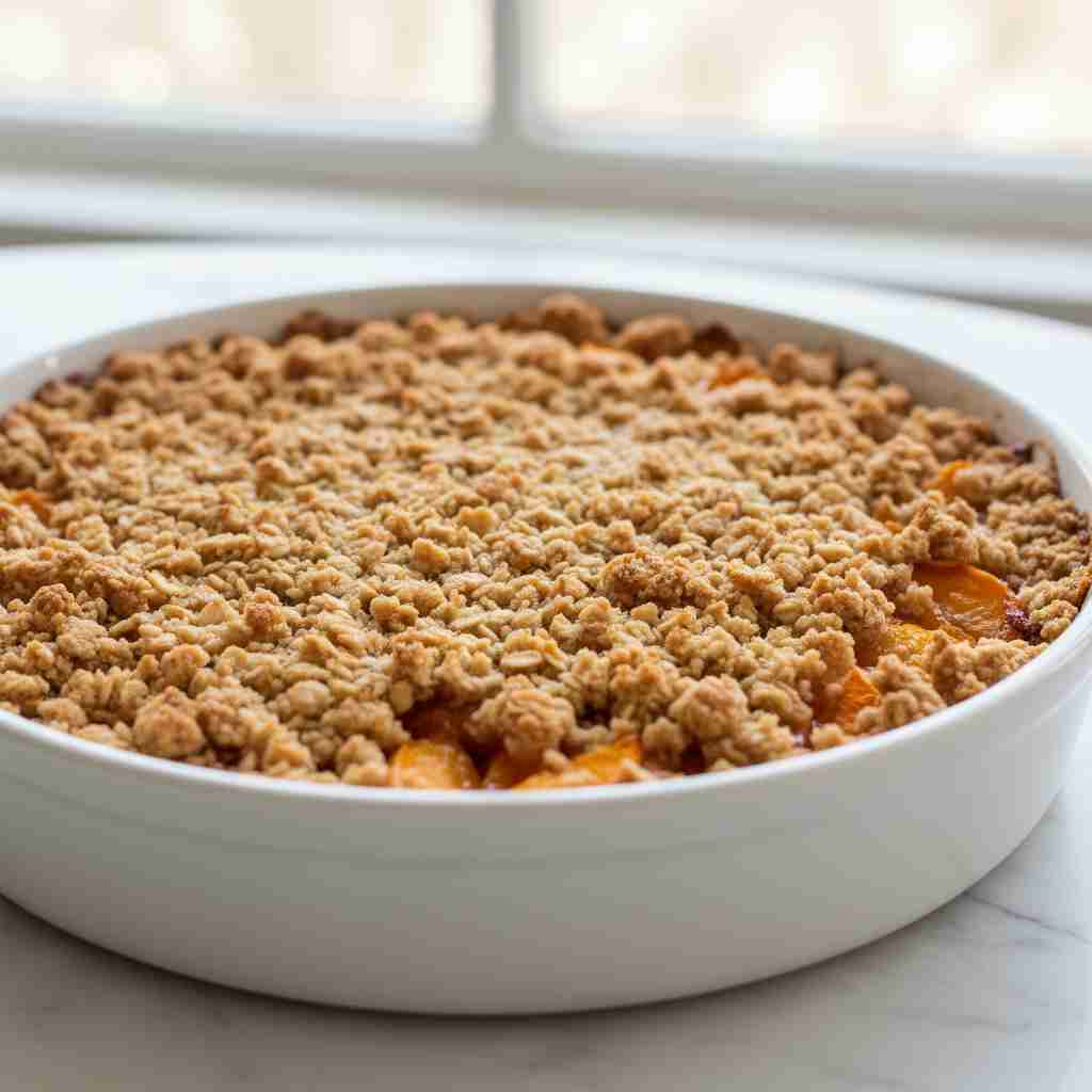 Apricot Crisp with Oat Crumble 2 Apricot Crisp with Oat Crumble