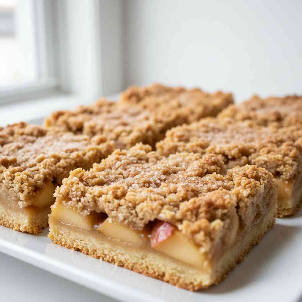 Cinnamon Apple Crumble Bars