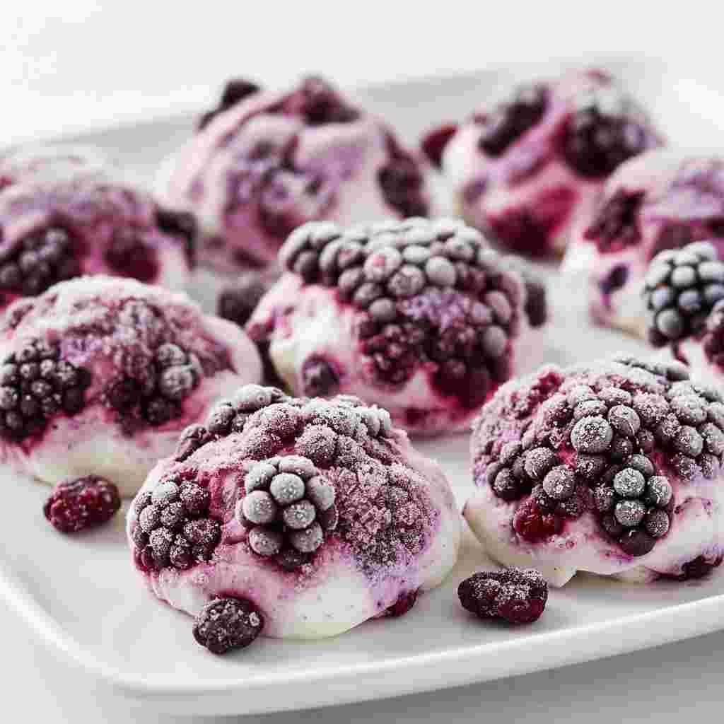 Frozen Blackberry Yogurt Bites 2 Frozen Blackberry Yogurt Bites