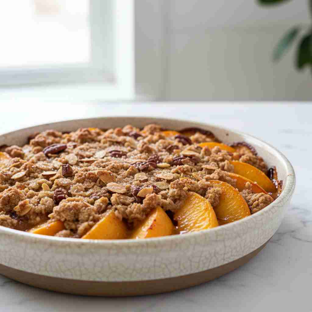 Homemade Cinnamon Nectarine Crisp