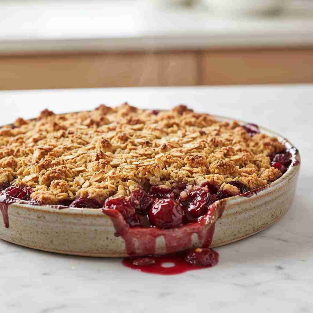 Irresistible Sour Cherry Crisp