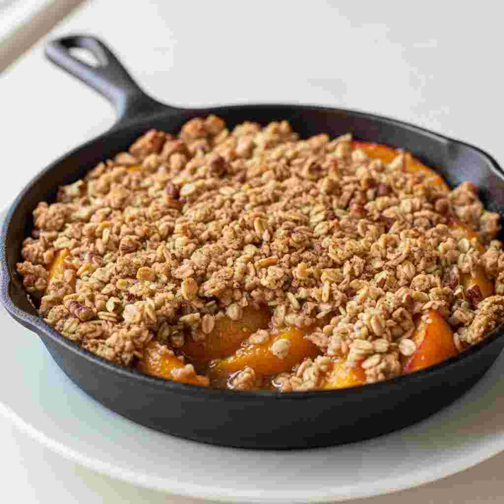 Nectarine Crisp Cinnamon Oat Pecan Streusel