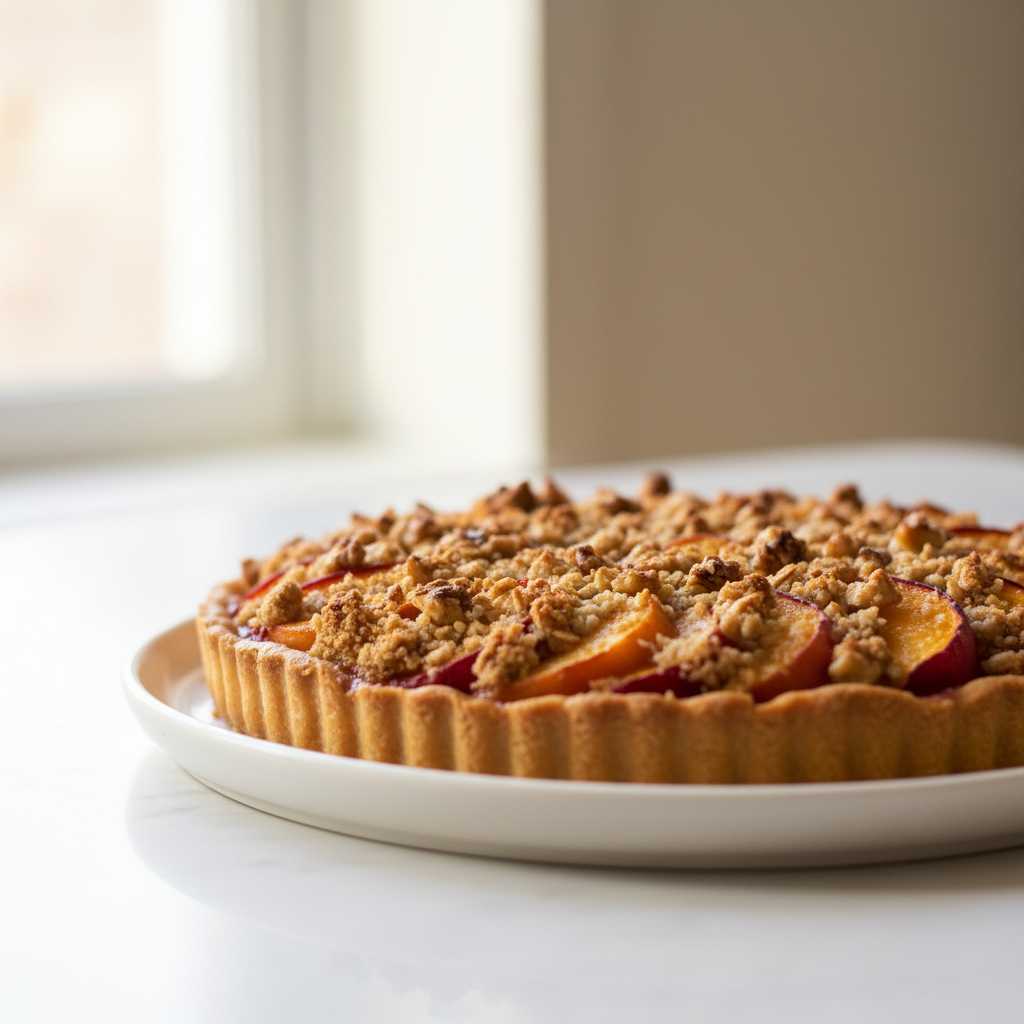 Nectarine Crumb Tart