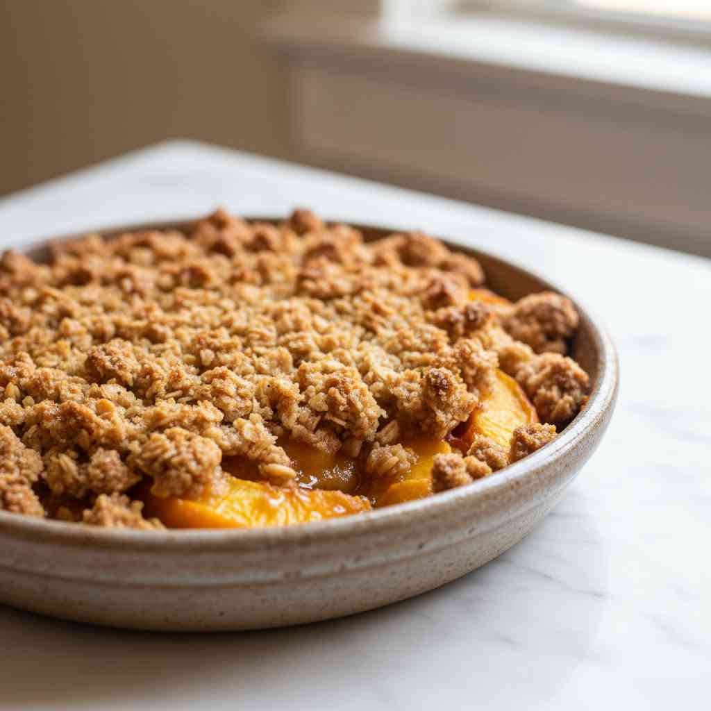 Peach Crumble with Oats
