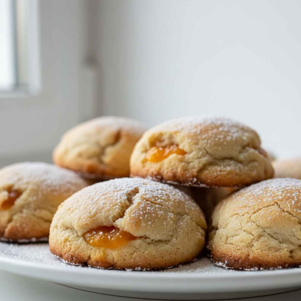 Soft Sweet Apricot Pillow Cookies