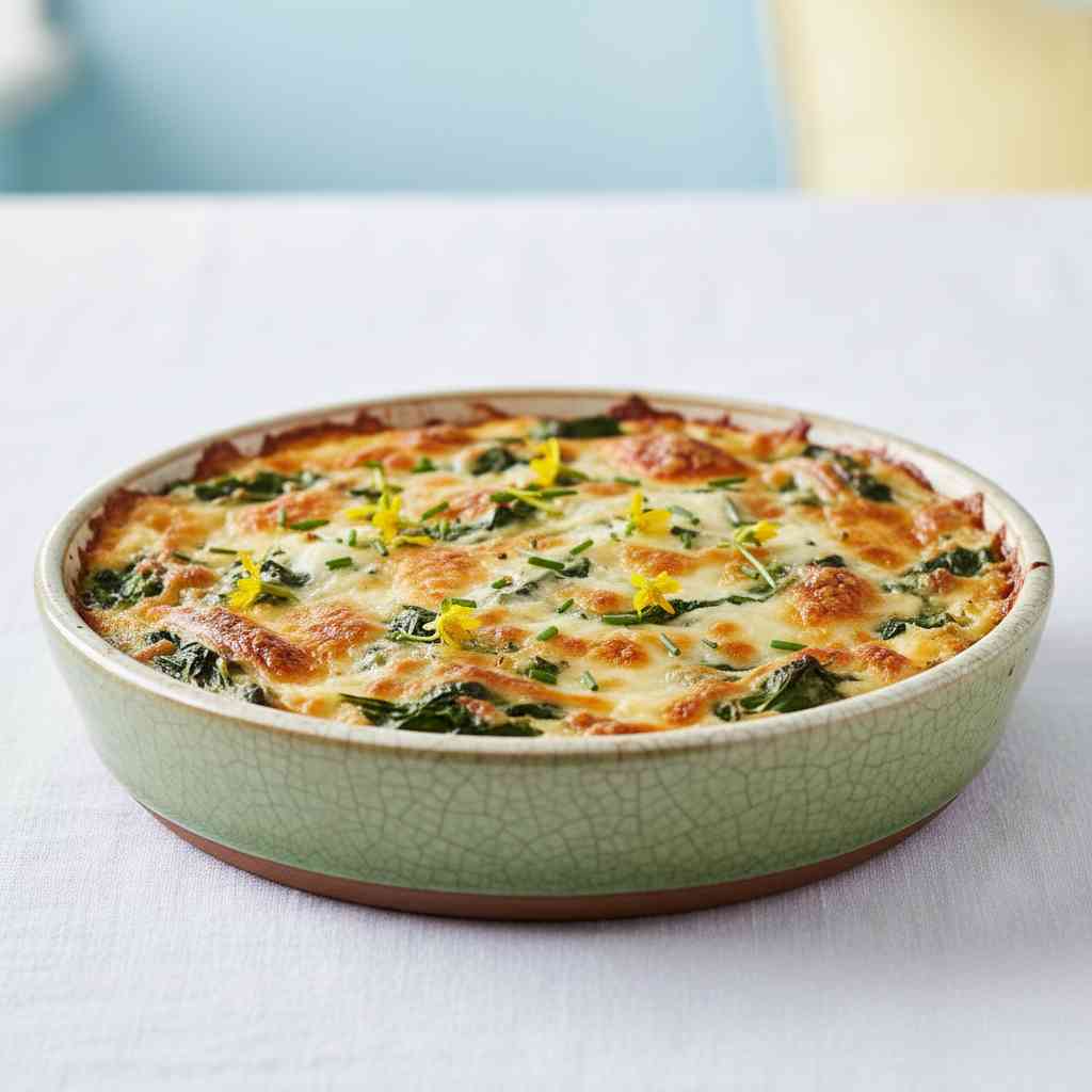 Springtime Baked Spinach Dip Recipe