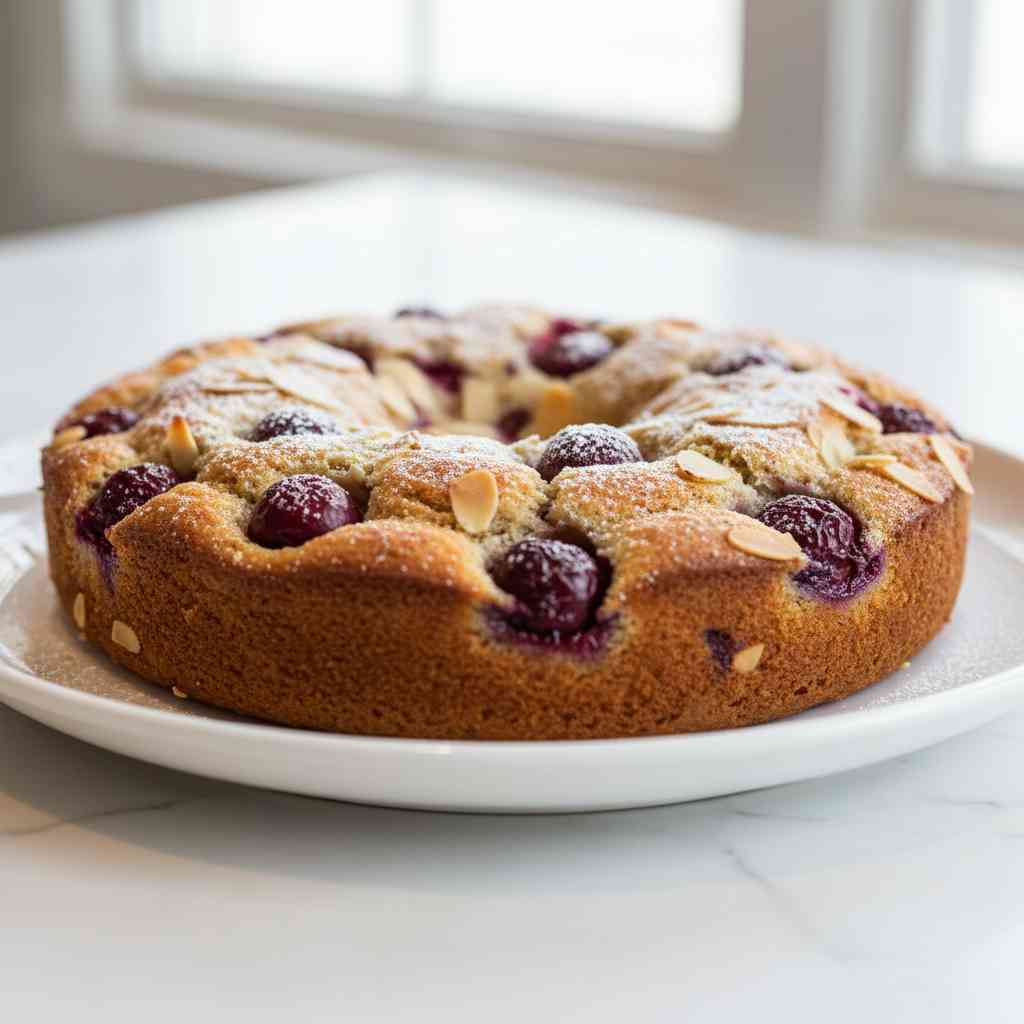 Sweet Cherry Almond Cake