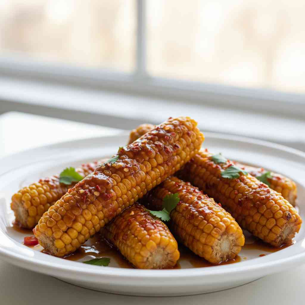 Sweetcorn Ribs with Lime Chilli Dressing