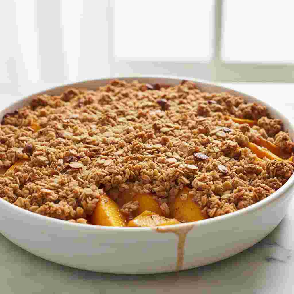Ultimate Healthy Peach Crumble