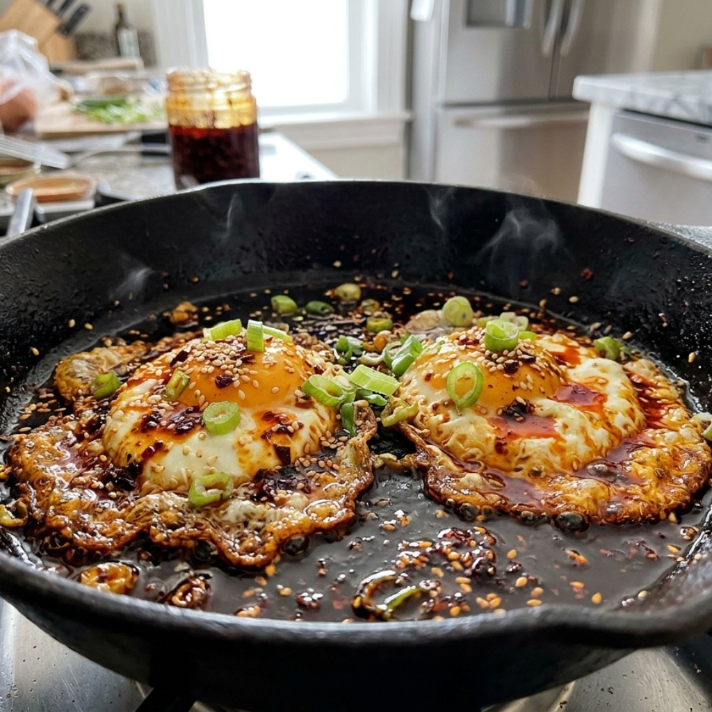 6-Minute Crispy Chili Oil Eggs