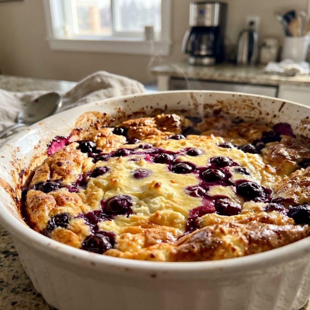 High-Protein Blueberry Cottage Cheese Breakfast Bake