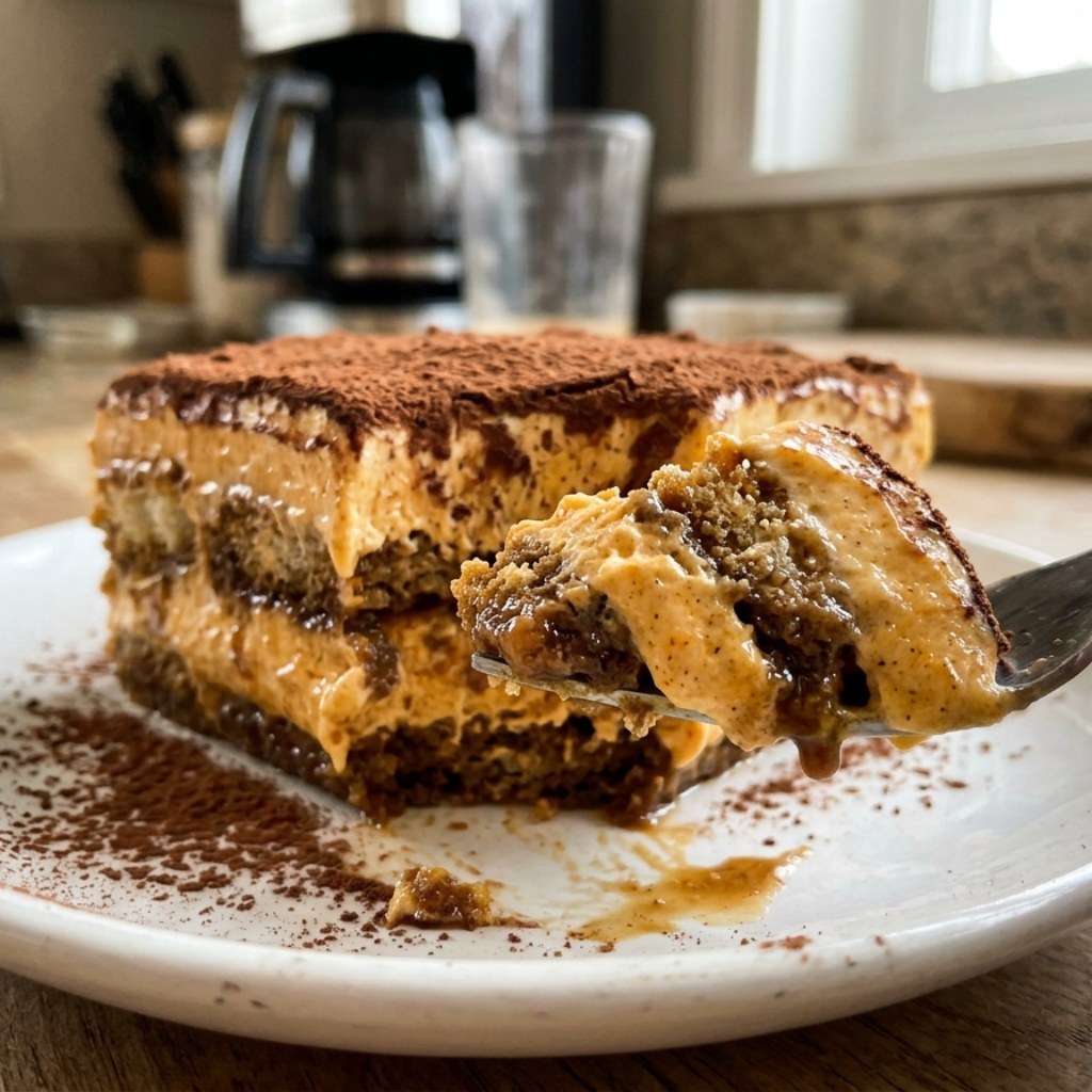 Easy No-Bake Pumpkin Tiramisu with Espresso Mascarpone
