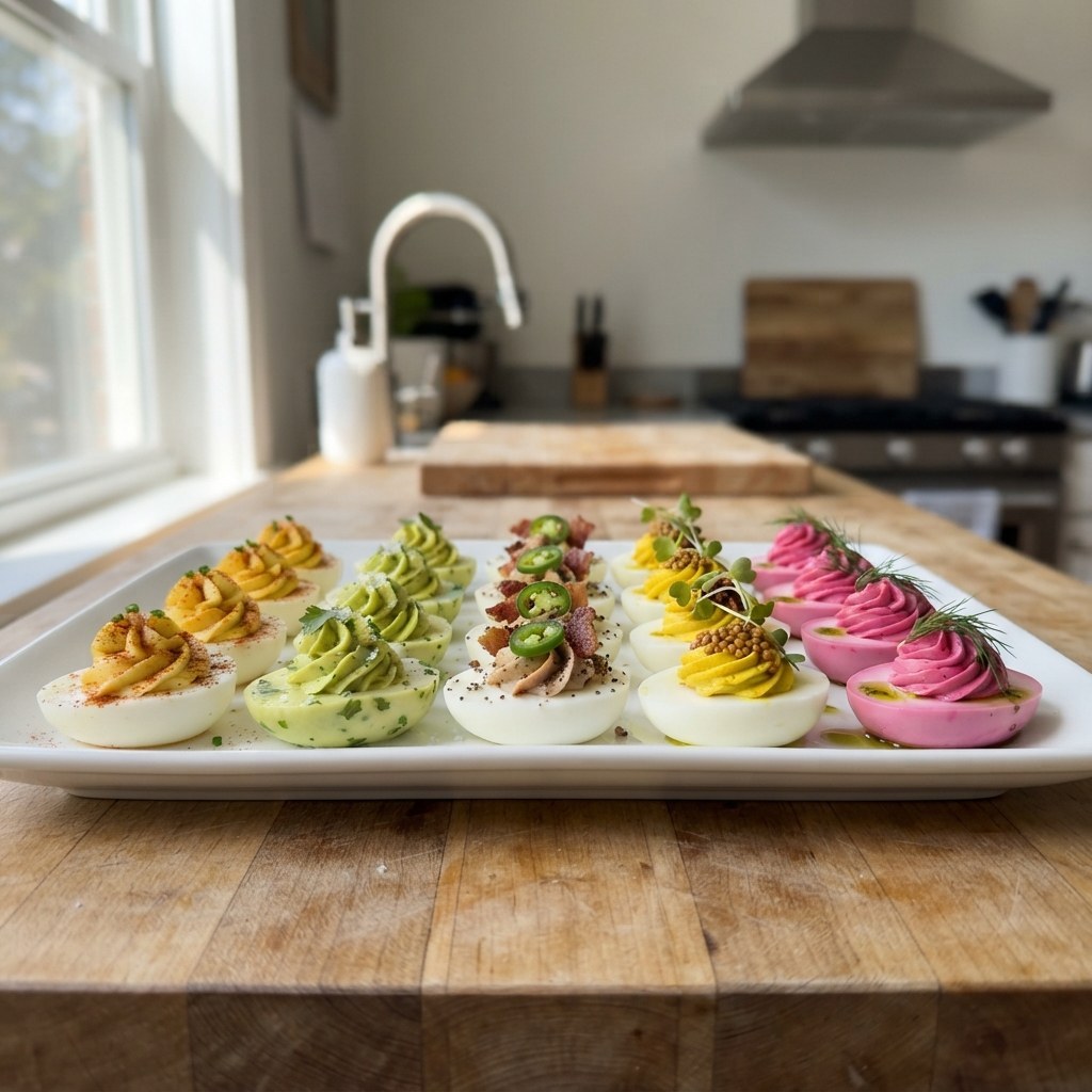 Ultimate Deviled Egg Flight with 5 Easy Flavor Variations 2 Ultimate Deviled Egg Flight with 5 Easy Flavor Variations
